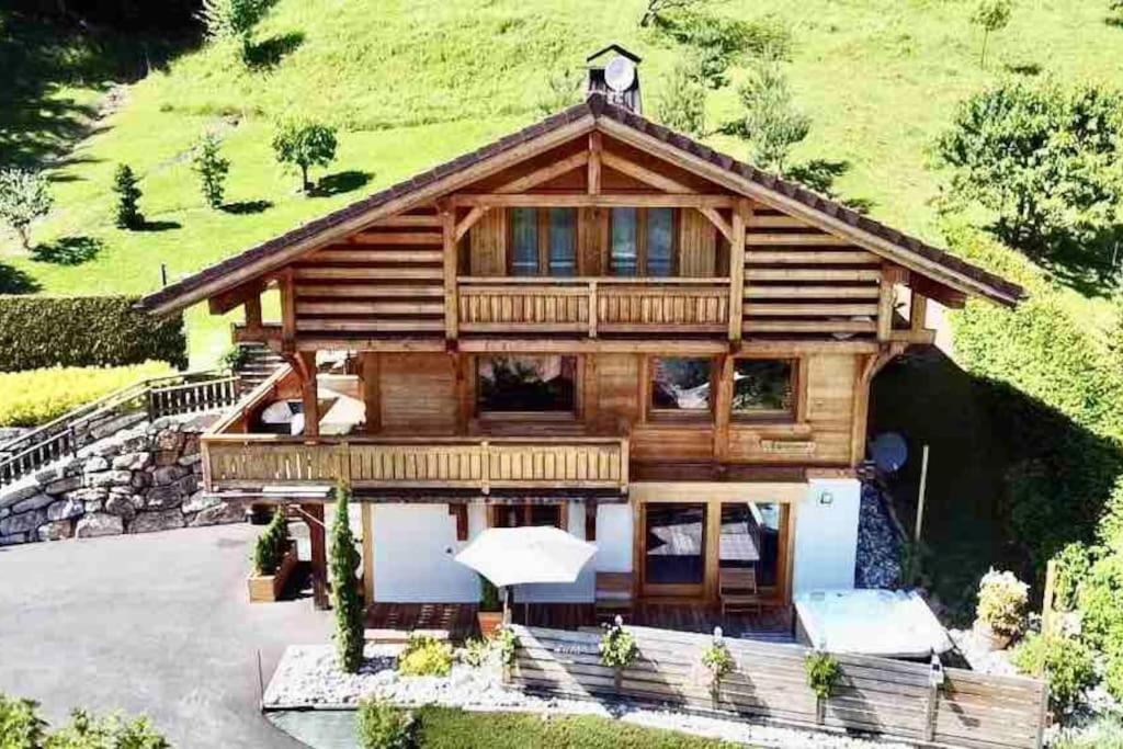 Androsace Appartement Dans Chalet Bois Avec Jacuzzi Privatif Terrasse Et Vue Montagne Les Villards-sur-Thones Экстерьер фото