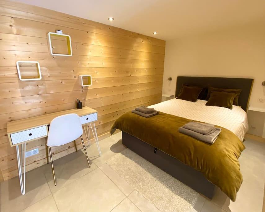 Androsace Appartement Dans Chalet Bois Avec Jacuzzi Privatif Terrasse Et Vue Montagne Les Villards-sur-Thones Экстерьер фото