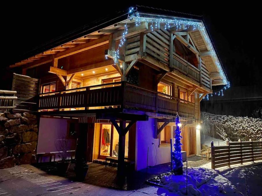 Androsace Appartement Dans Chalet Bois Avec Jacuzzi Privatif Terrasse Et Vue Montagne Les Villards-sur-Thones Экстерьер фото